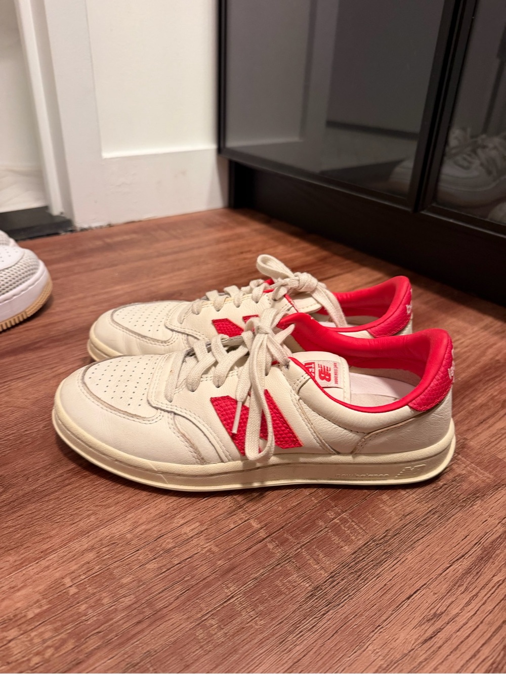 Aime Leon Dore Cream & Red Low-Top Sneakers